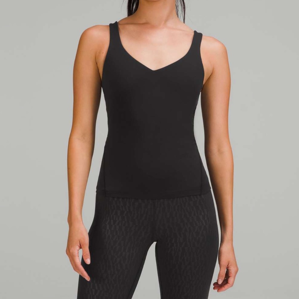 Lululemon Align Waist-Length V-Neck Tank Top Black 2
